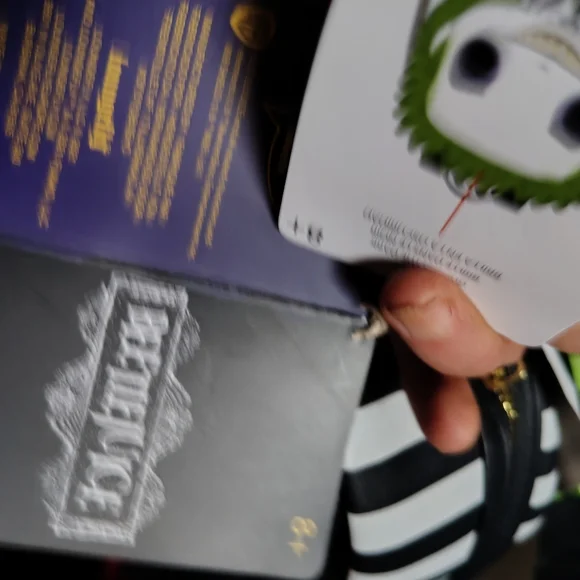 Beetlejuice Loungefly Bundle Backpack And Brush Set Collectable display picture 2